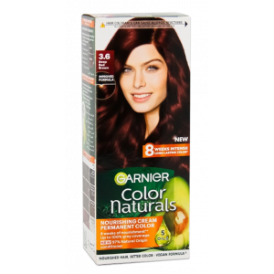 GARNIER COLOR NATURALS 3.6 DEEP RED BROWN — NOURISHING CREAM PERMENANT HAIR COLOR 150 GM